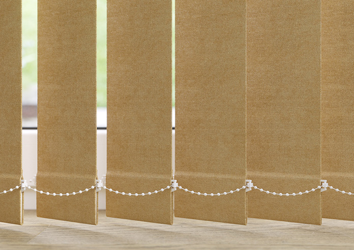 Flori Faux Suede (Blackout), Sunstone - Vertical Blind - Image 4